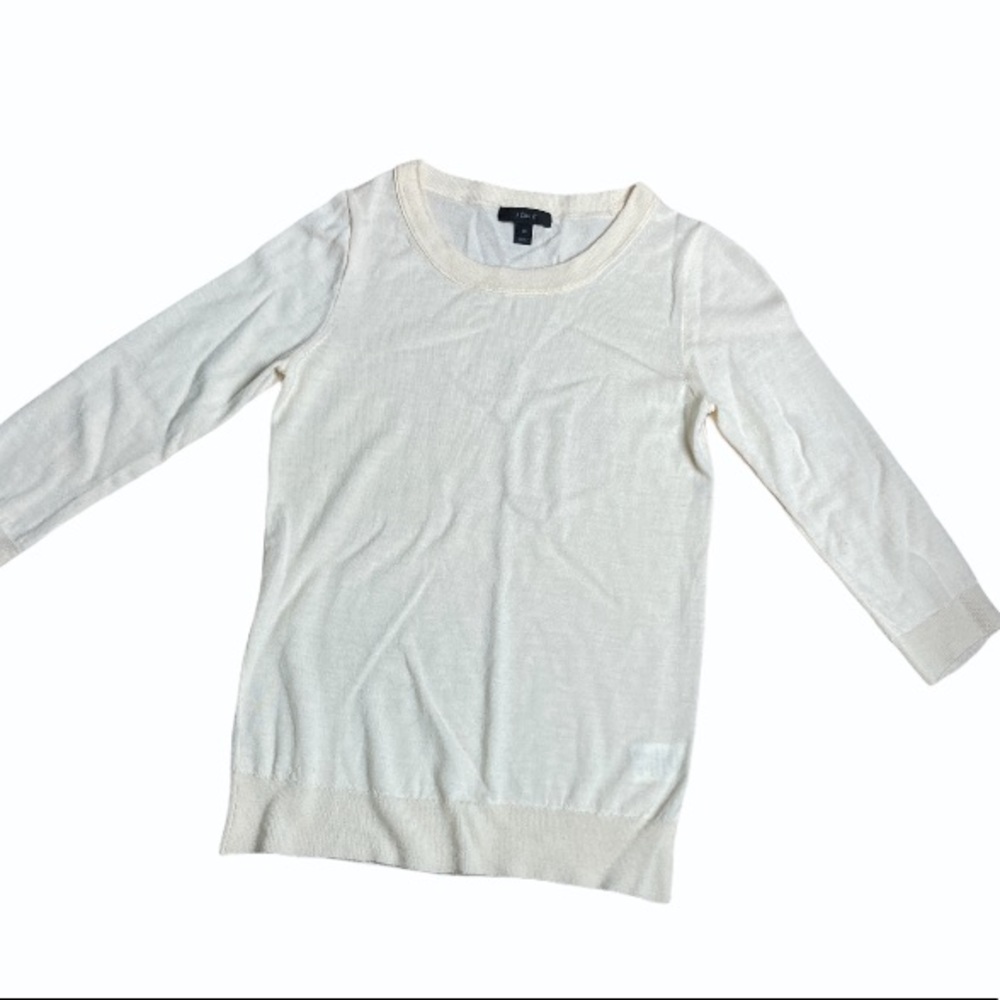J. Crew Cream Crew Neck Sweater